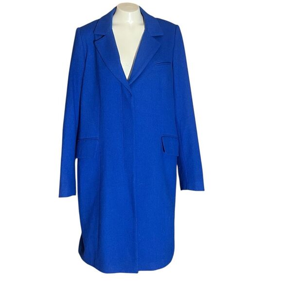 Vintage JCP Blue Wool Blend Button Down Woman’s Coat - Picture 1 of 11